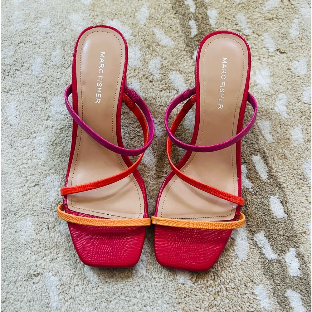 Marc Fisher pink and orange heels. Size 7.5.